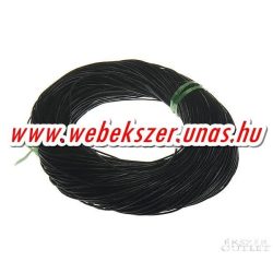 Bőr szalag. Bőr zsineg. 1mm. Fekete.   10m/db.