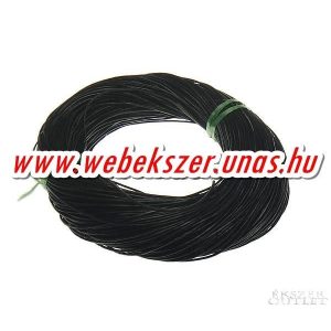 Bőr szalag. Bőr zsineg. 1mm. Fekete.   10m/db.