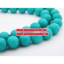   Jade ásványgyöngy. 8mm. Türkizzöld. AAA.1 szál. (kb. 40cm)