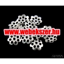 Gyöngykupak. Fém gyöngy. 6x1mm. Ezüst szín.   100db.