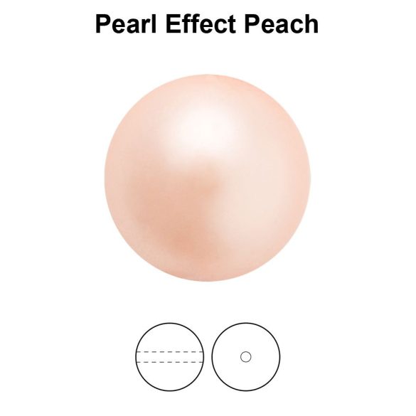 Preciosa gyöngy. 6mm. Peach. 1 szál (100db)