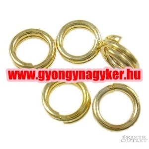 Fém karika. Szerelő karika. Dupla. Arany szín. 4x1mm.  100db.