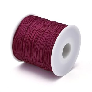 Leárazás! Poliészter zsinór. 0.8mm. Vörösbor. 120m/tekercs.