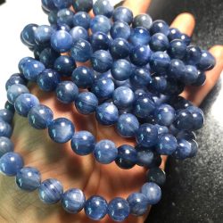 1 szál. Kianit ásványgyöngy. 8mm. AA.