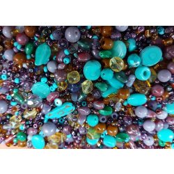 Preciosa lila és türkiz mix. 50g/csomag.