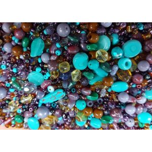 Preciosa lila és türkiz mix. 50g/csomag.