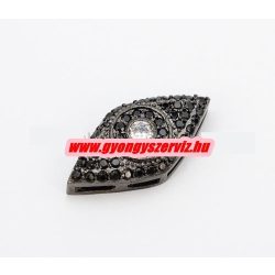 Leárazás! Cirkon kristályos köztes gyöngy.  10x21mm.