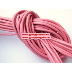   Hengeres bőr szál, bőr zsinór. 2mm. 1m. Mályva. 10db/csomag.