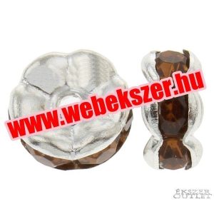 100db. Köztes gyöngy. Rondell. 7x4mm. Bronz.  