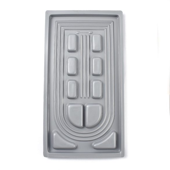 Nagy gyöngyfűző tálca. 49x27cm. 