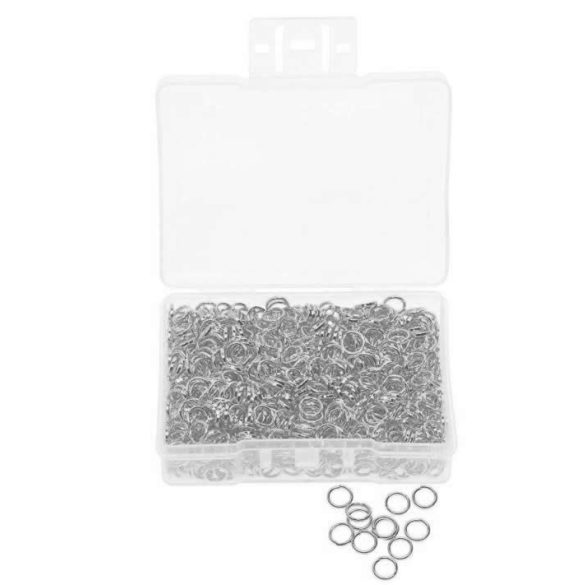 Nyitott szerelőkarika. 8x0.7mm. Platina szín. 500db + ajándék doboz.