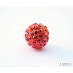Shamballa gyöngy. 10mm. Narancs. 10db.