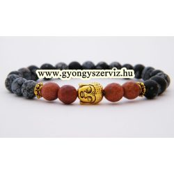 Napkő, hópehely obszidián, buddha, karkötő csomag.