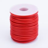 Leárazás! Üreges PVC zsinór. 2mm.  Piros. 50m/tekercs.