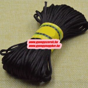 Leárazás! Poliészter fonal. 2.5mm. Fekete. 20m/db.