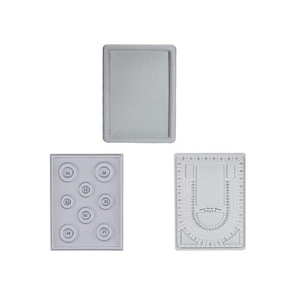 3 darabos gyöngyfűző tálca szett.