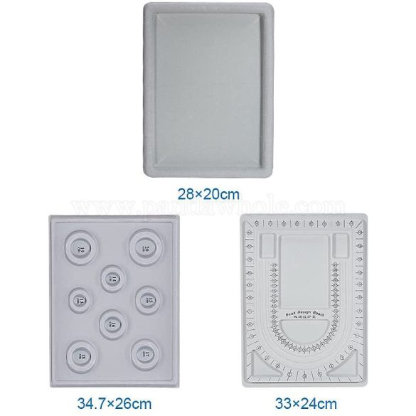 3 darabos gyöngyfűző tálca szett.