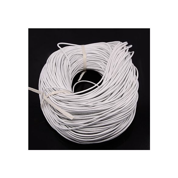 100m.Bőr zsinór. 2mm. Fehér.