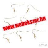 Fülbevaló. Fülbevaló alap. Arany szín. 100db/csomag.