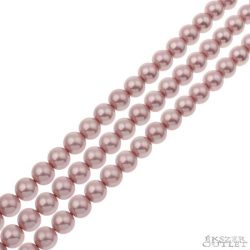 Shell pearl gyöngy. 8mm. Light lila.  1 szál. (kb. 40cm)