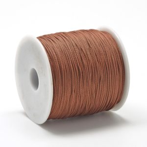 Leárazás! Poliészter zsinór. 0.8mm. Bronz. 120m/tekercs.