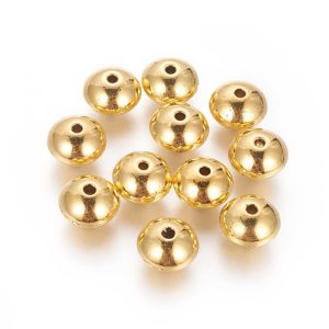 50db. Fém köztes gyöngy. 10.5x7mm. Arany szín