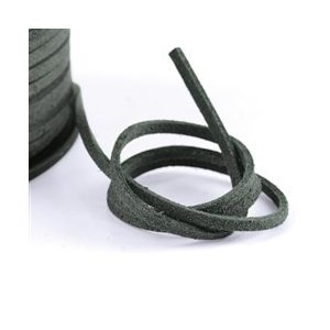 Leárazás! Velúr zsinór. 3x1.4mm. Sötétszürke. 90m/db.