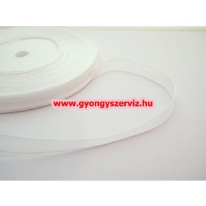 Leárazva !  Organza szalag. 10mm. Fehér. 45.5m/tekercs.
