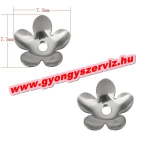 Acél gyöngykupak. 7.50x7.50x2mm. 100db.