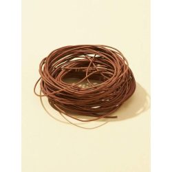 Bőr szalag, bőr zsinór. 2mm.  Középbarna. 10m/db