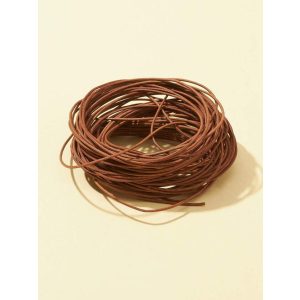 Bőr szalag, bőr zsinór. 2mm.  Középbarna. 10m/db