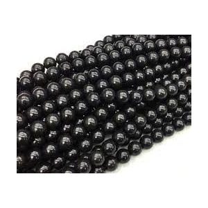Jade ásványgyöngy. 6mm. Fekete.