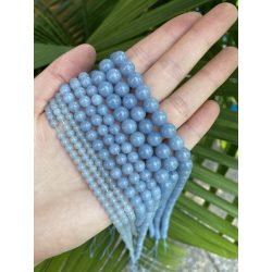 1 szál. Angelit ásványgyöngy. 10mm. 