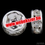 Fémgyöngy. Köztes gyöngy. Rondell. 6x2.5mm.   100db/csomag.