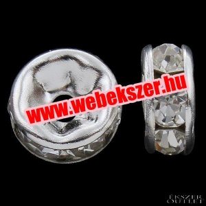 Fémgyöngy. Köztes gyöngy. Rondell. 6x2.5mm.   100db/csomag.