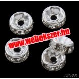 Fémgyöngy. Köztes gyöngy. Rondell. 6x2.5mm.   100db/csomag.