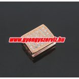 Cirkon kristályos gyöngy.  9x11mm. 4 színben.