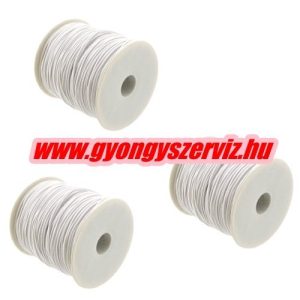 Gumizsinór, kalapgumi. 0.8mm. Fehér. 10m/db.
