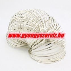 Memória drót. Lapos. platina szín. 10 kör.
