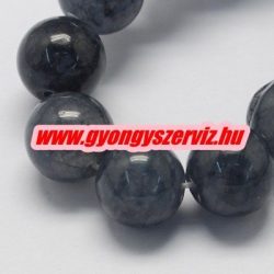 Jade ásványgyöngy. Szürke. 8mm.  1 szál. (kb. 40cm)