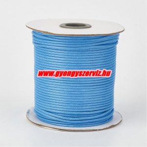 Leárazás! Viaszolt poliészter zsinór. 1mm. Égkék. 160m/db.