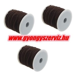 Gumizsinór, kalapgumi. 0.8mm. Sötétbarna. 10m/db.