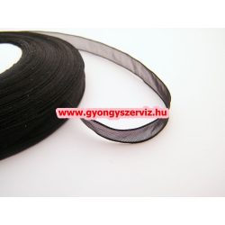 Leárazva !  Organza szalag. 10mm. Fekete. 45.5m/tekercs.