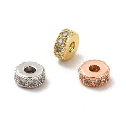 Cirkon kristályos köztes gyöngy. 4x2mm. 3 színben.