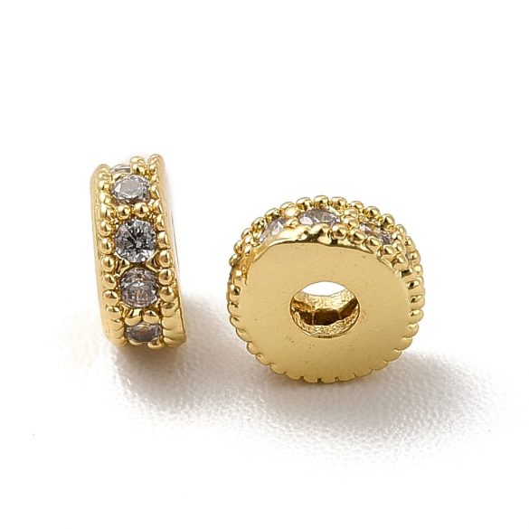 Kiárusítás! Cirkon kristályos köztes gyöngy. 4x2mm. 3 színben.