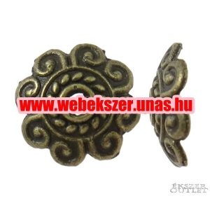 Gyöngykupak.  10x3mm. Antik bronz szín. 100db.