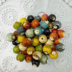 50db. Porcelán gyöngy. 10mm. Mix.