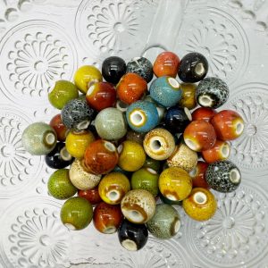 50db. Porcelán gyöngy. 10mm. Mix.