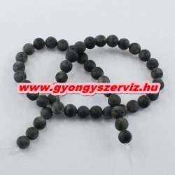   Matt. Ásványgyöngy, féldrágakő gyöngy. Labradorit. 6mm. 1 szál, kb. 40cm.