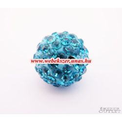   Shamballa gyöngy. Kristály gyöngy. 12mm. Türkizkék.  10db.